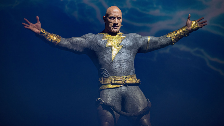 Dwayne Johnson playing Black Adam