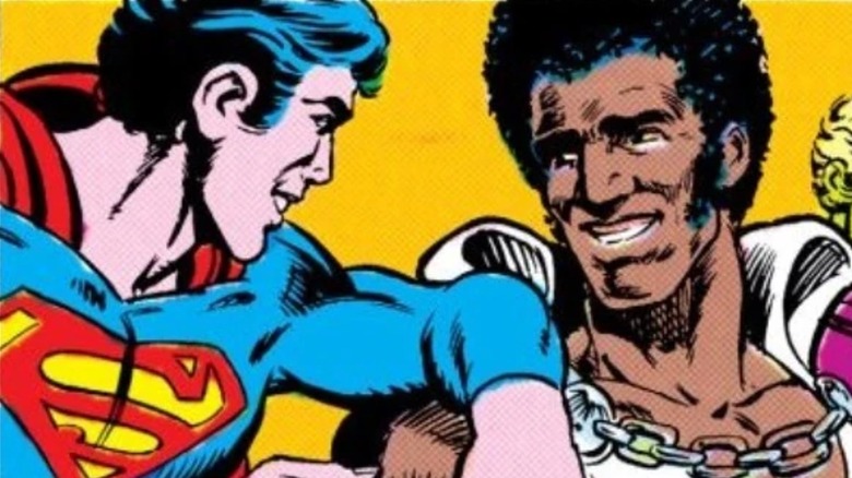 Superboy talking to Tyroc