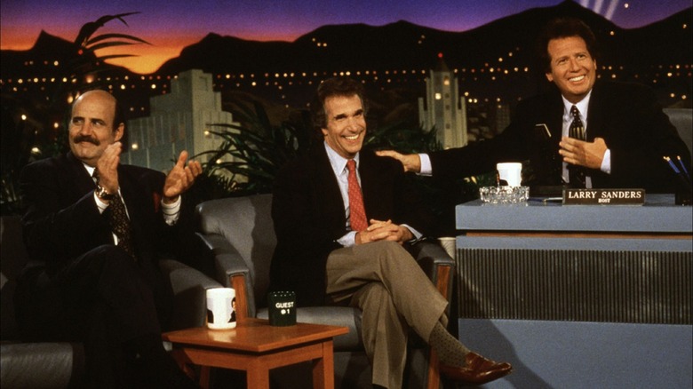 Larry Hank and Henry Winkler on talk show