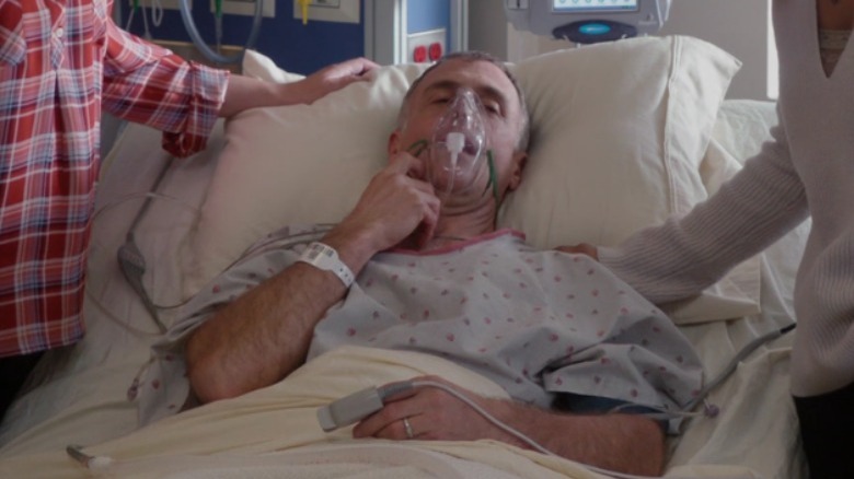 Herrmann lies in a hospital bed