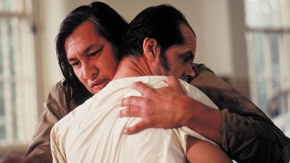 Chief hugs Mac in One Flew Over the Cuckoo's Nest