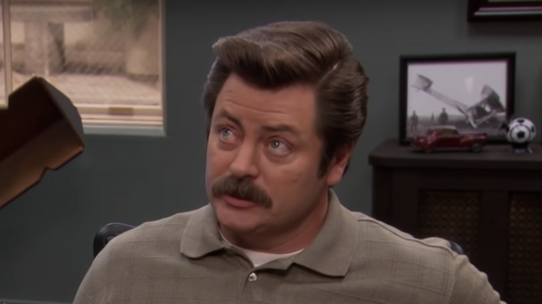 Ron Swanson talking seriously