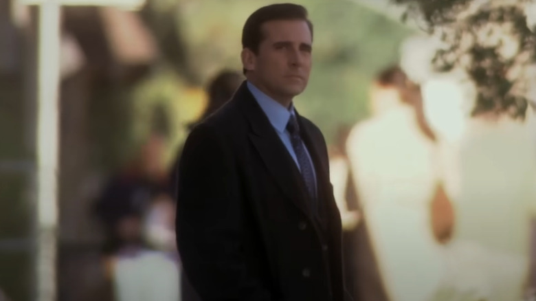 Michael Scott from The Office standing in Scranton