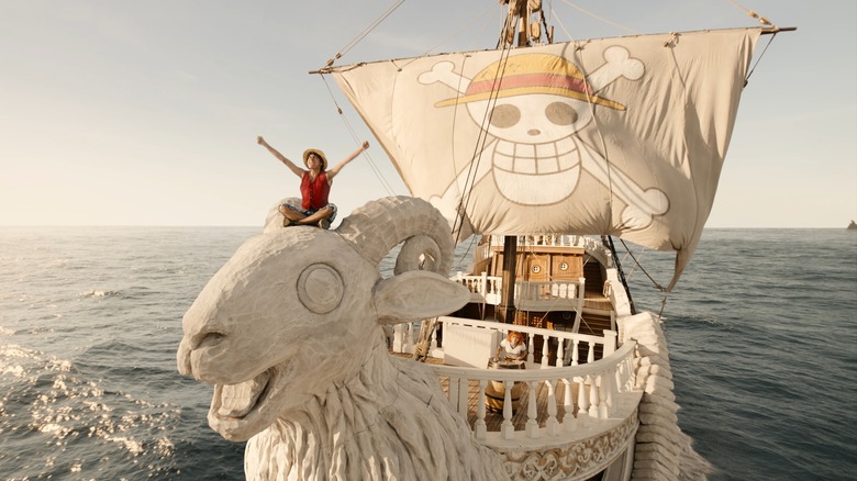 Luffy on the head of the ship