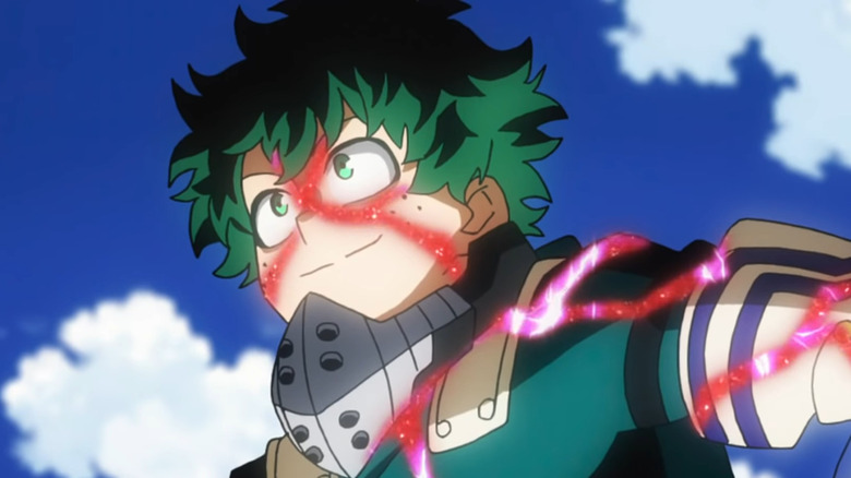 Deku exposing his power