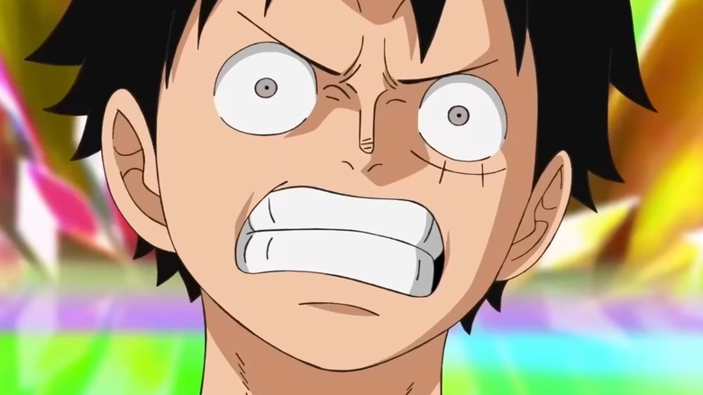 Luffy with angry look 