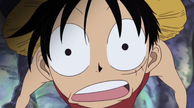 Luffy looks at camera