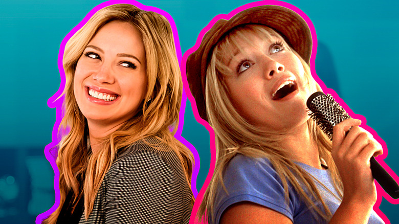 Hilary Duff next to Lizzie McGuire