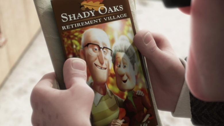 Carl holds a Shady Oaks brochure