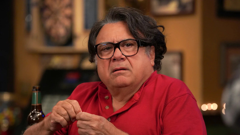 Frank Reynolds imagines himself with a full head of hair