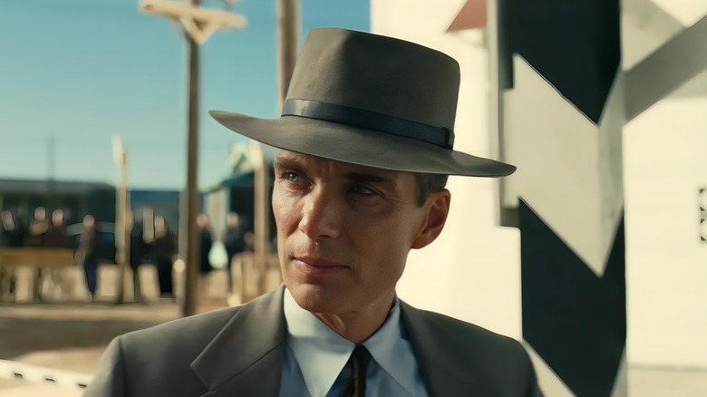 Cillian Murphy looking ahead hat