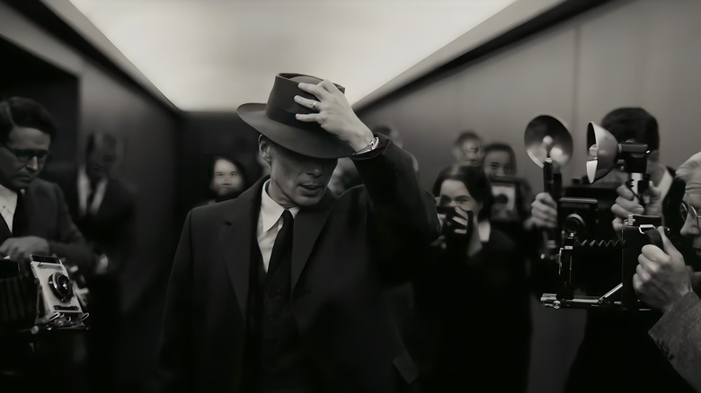 Oppenheimer looking at someone