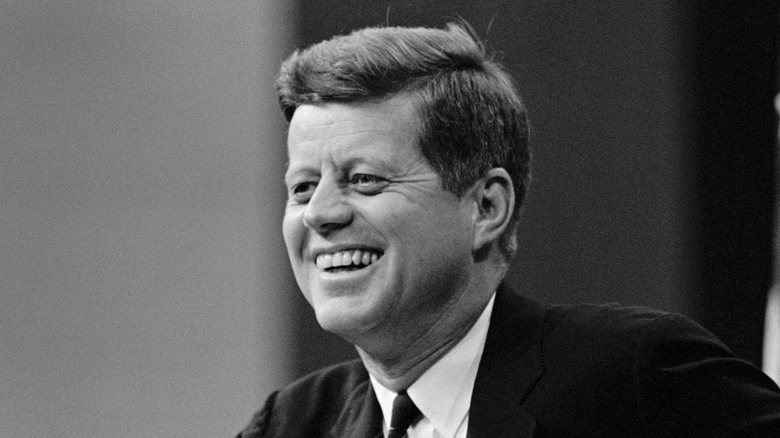 John F. Kennedy smiling