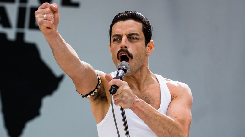 Freddie Mercury singing at Live Aid