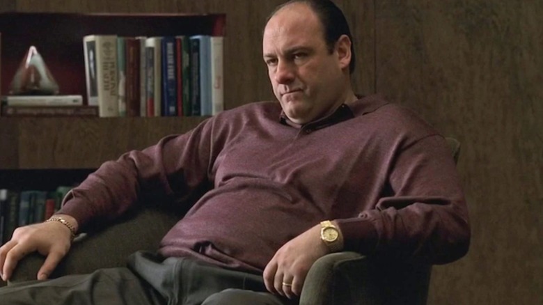 Tony Soprano at the therapist's office