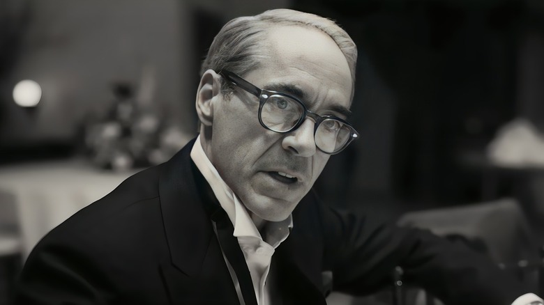 Lewis Strauss at a meeting