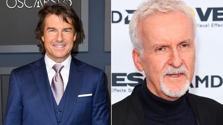 Tom Cruise and James Cameron close-up