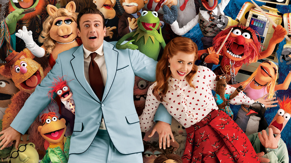 Jason Segel, Amy Adams, and the Muppets