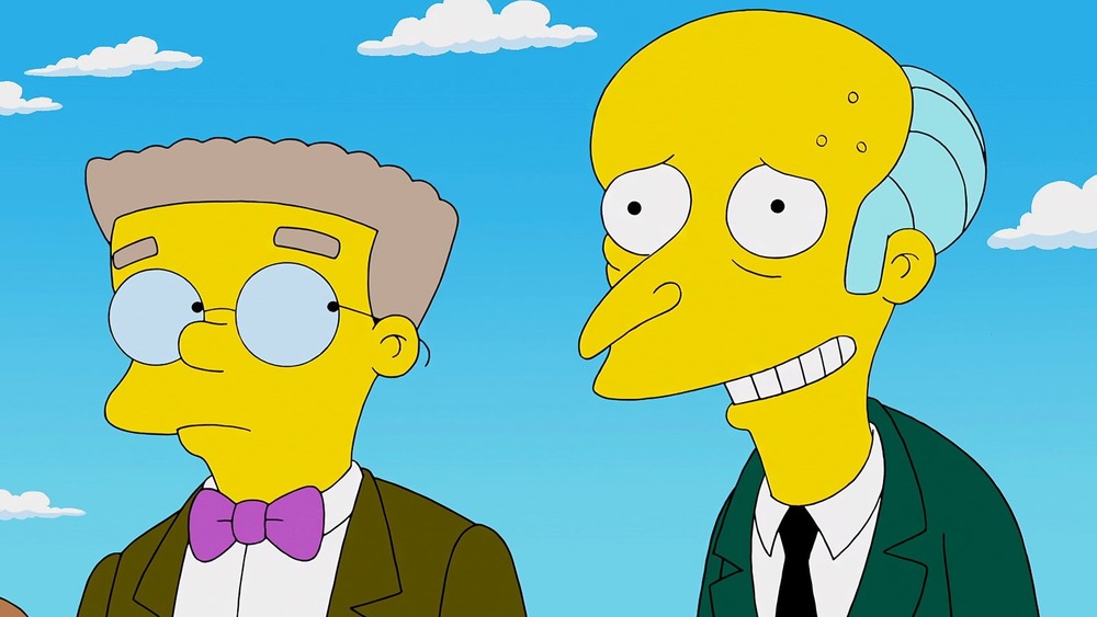 Smithers looking at Mr. Burns