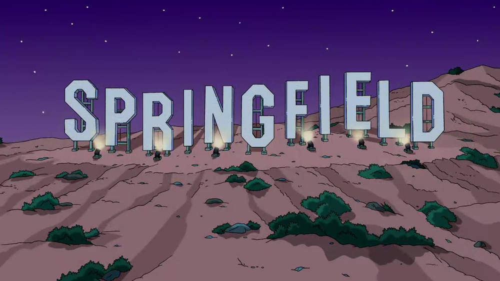 Springfield sign on The Simpsons