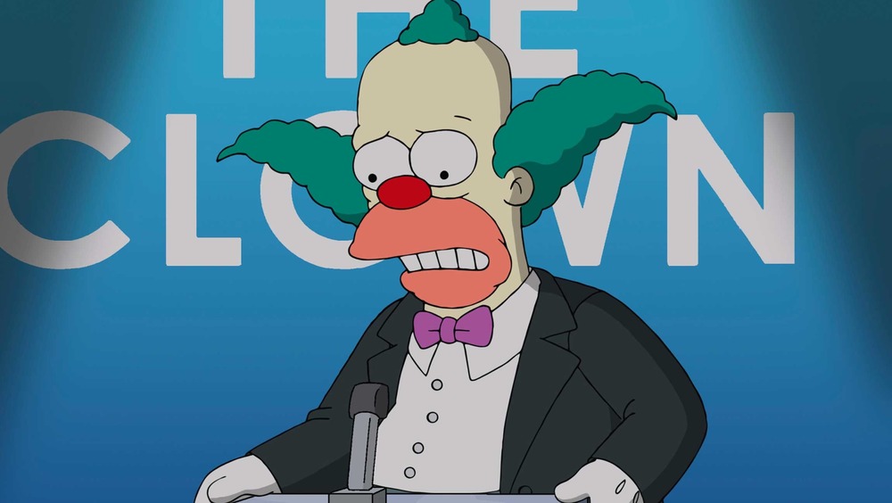 Krusty the Clown at podium