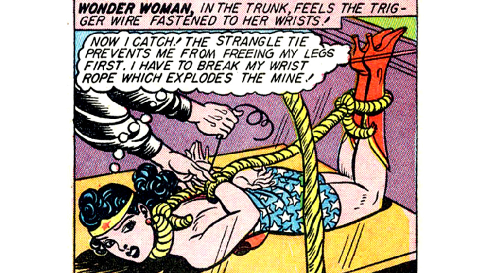 Wonder Woman is tied up