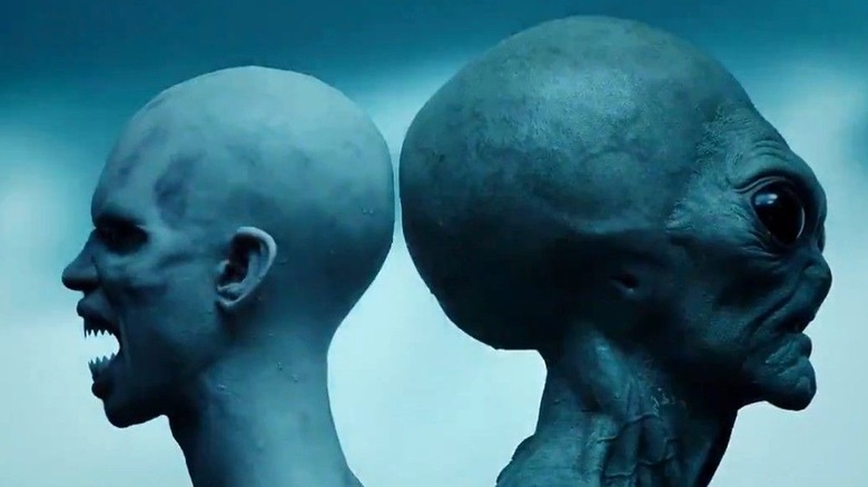 Bald Merperson and Alien heads from AHS Double Feature