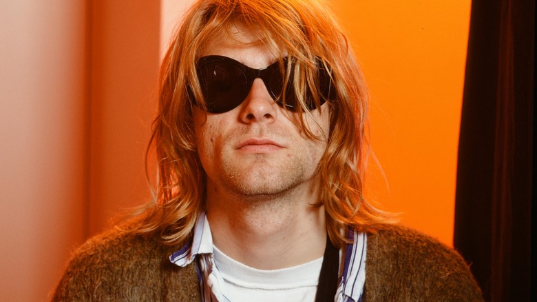 Kurt Cobain wearing sunglasses