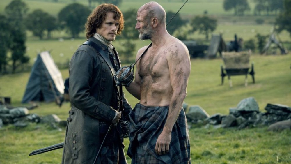 Sam Heughan and Graham McTavish as Jamie Fraser and Dougal MacKenzie on Outlander