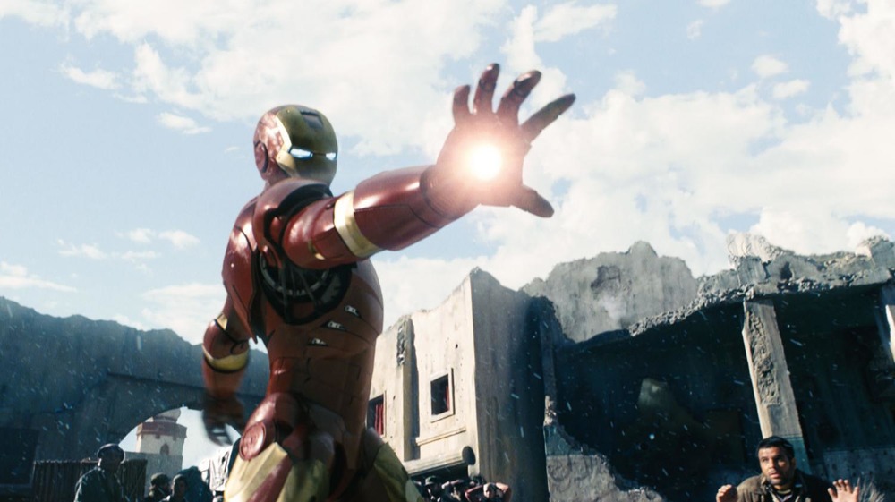 Iron Man firing repulsor