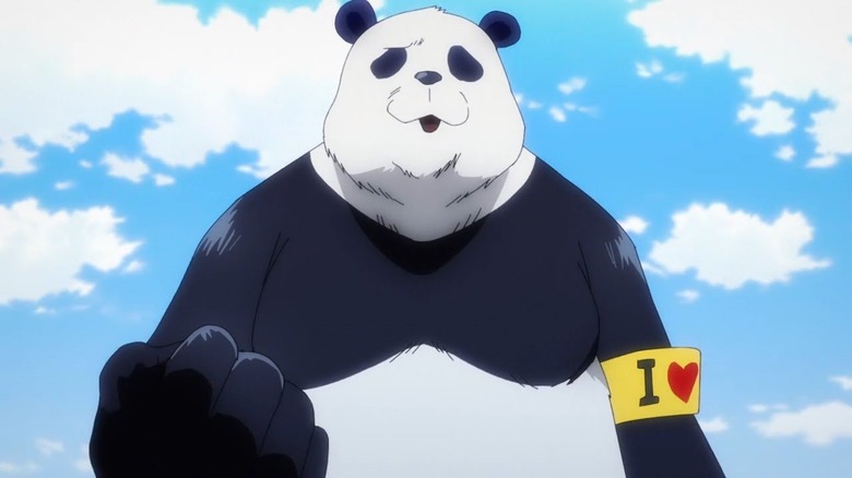 Panda wearing armband