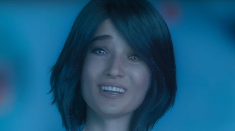 Cortana smiling in Halo trailer