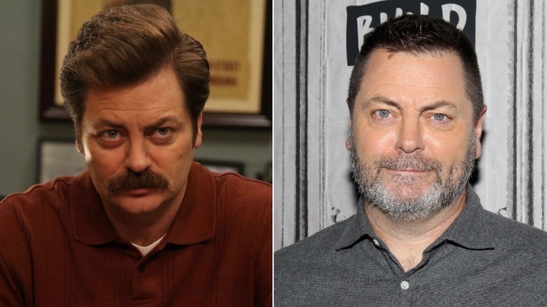 Nick Offerman then and now