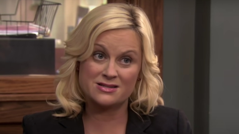 Amy Poehler on Parks and Rec raising eyebrows 