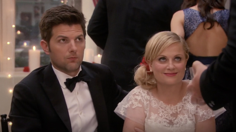 Ben and Leslie sitting at a table