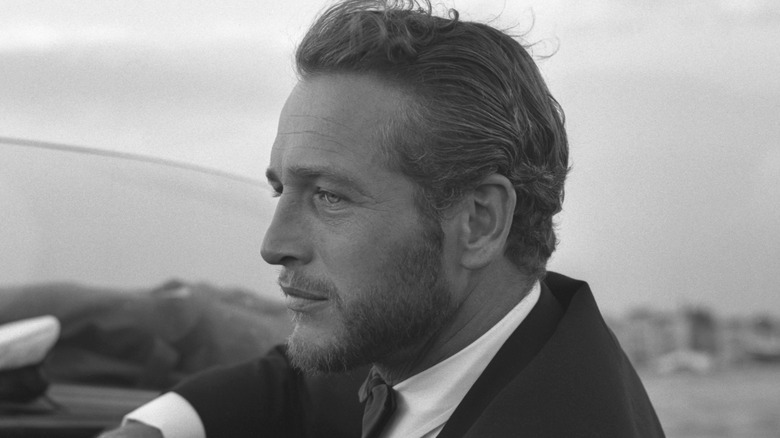 paul newman serious side pose