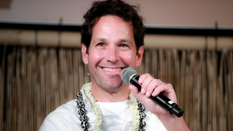 Paul Rudd with microphone