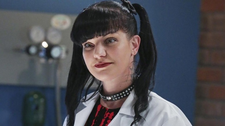 Abby Sciuto lab coat pigtails