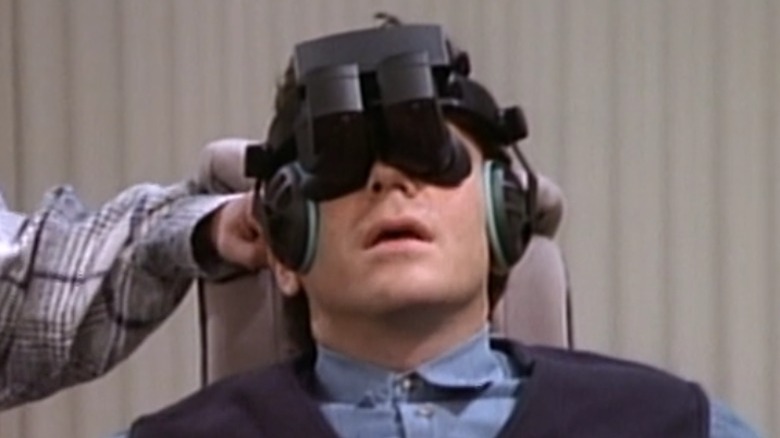 Paul Buchman wearing a VR headset 