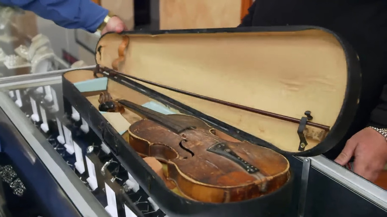 Fake Stradivarius violin in case