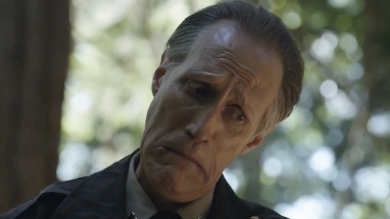 Christopher Heyerdahl as Captain Locke rehearsing his sad face in HBO Max Peacemaker