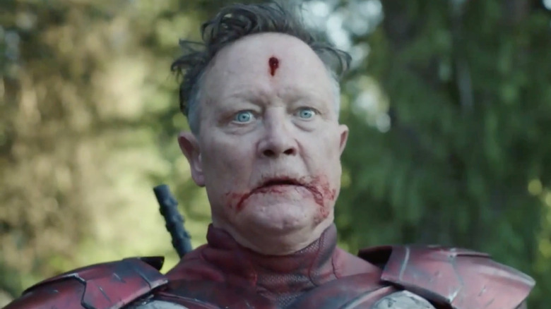 Robert Patrick looks surprised as White Dragon in Peacemaker