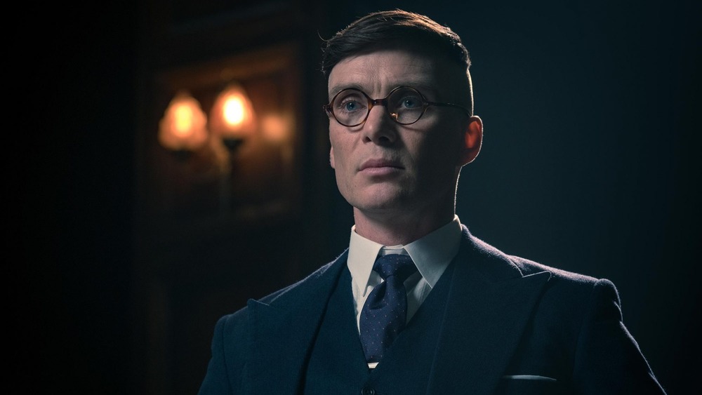 Thomas Shelby wearing glasses