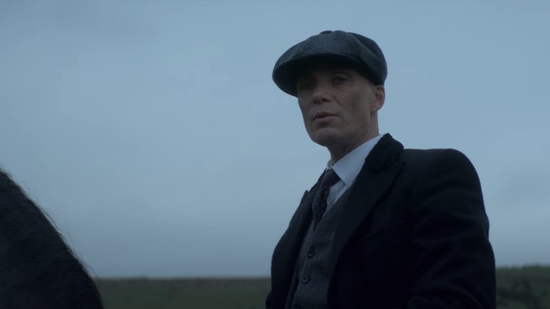 Tommy Shelby on horseback