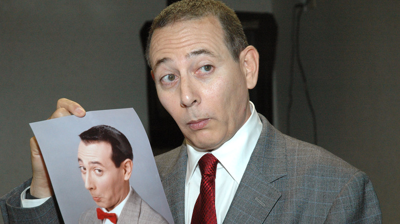 Paul Reubens with a shot of Pee-wee