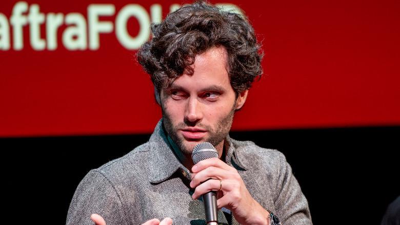 Penn ﻿Badgley speaking emphatically