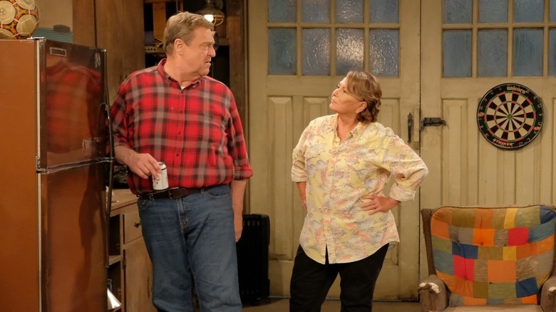 Dan and Roseanne talking