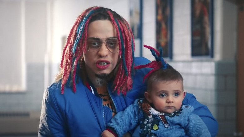 Davidson as Lil Pump with baby