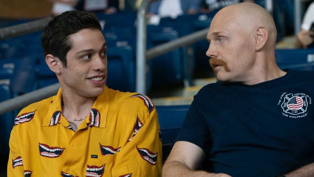 Pete Davidson as Scott and Bill Burr as Ray in The King of Staten Island