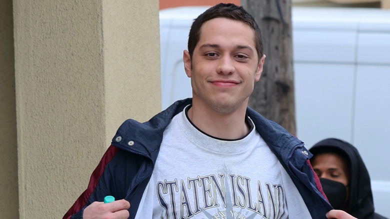 Pete Davidson on Bupkis set